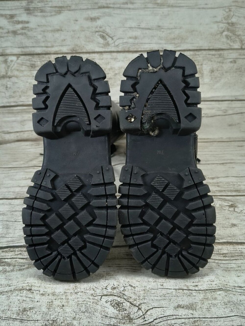 Delia's Black Lace Up Chunky Sole Combat Boots Women Size 7 - Picture 10 of 10